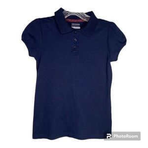 5/$15 George Blue Polo‎ Short Sleeve School Uniform Girls L 10/12